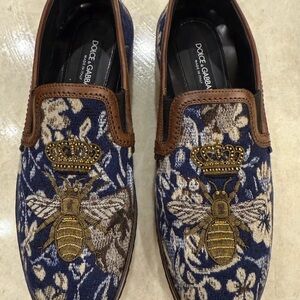 Dolce & Gabbana Blue and Brown Slip-On Loafers
Dolce & Gabbana